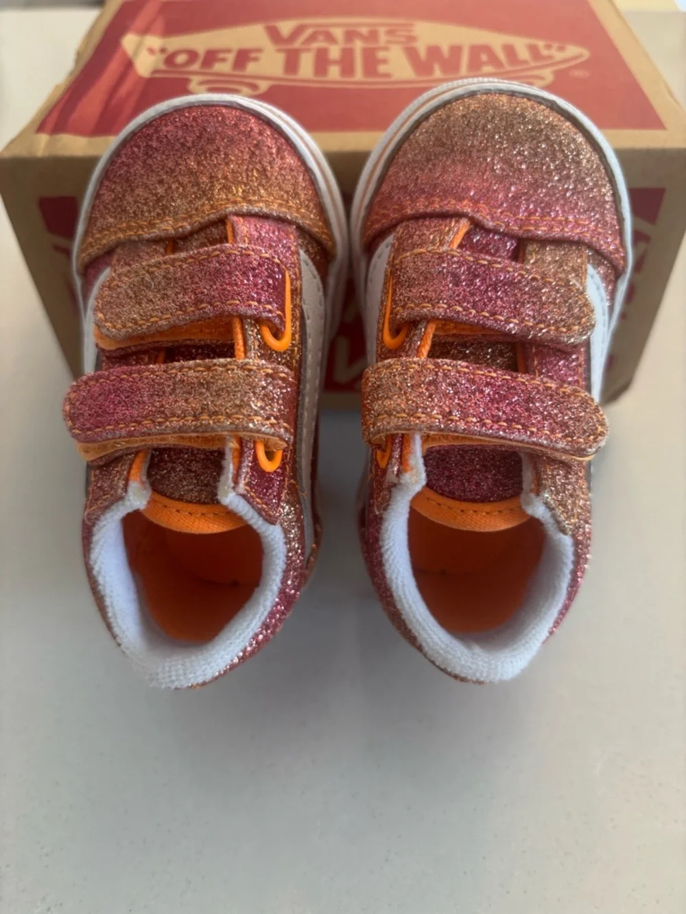 Vans Baby Glitter Sneakers in Sunset - Picture 3 of 5